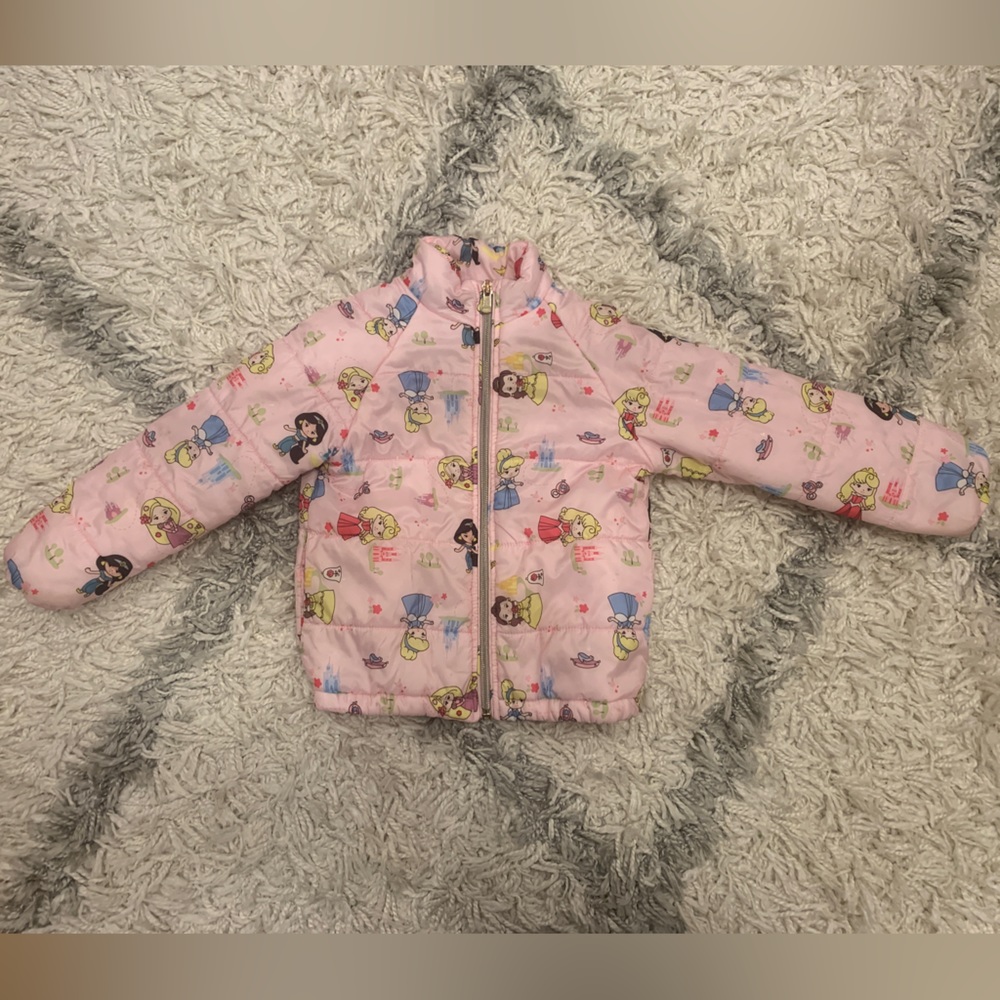 Disney store pink princess puffer jacket. Size 3t.